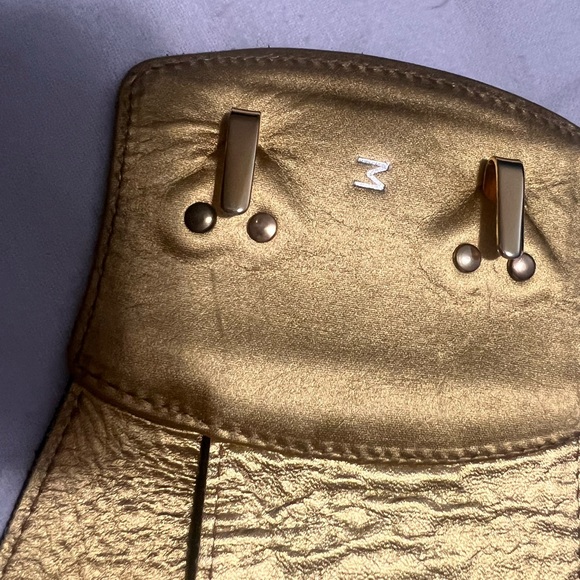 VINTAGE PALOMA PICASSO Wide Overlapping Cinch Belt- Black Velvet/Gold -NWOT SZ.M - Picture 6 of 13